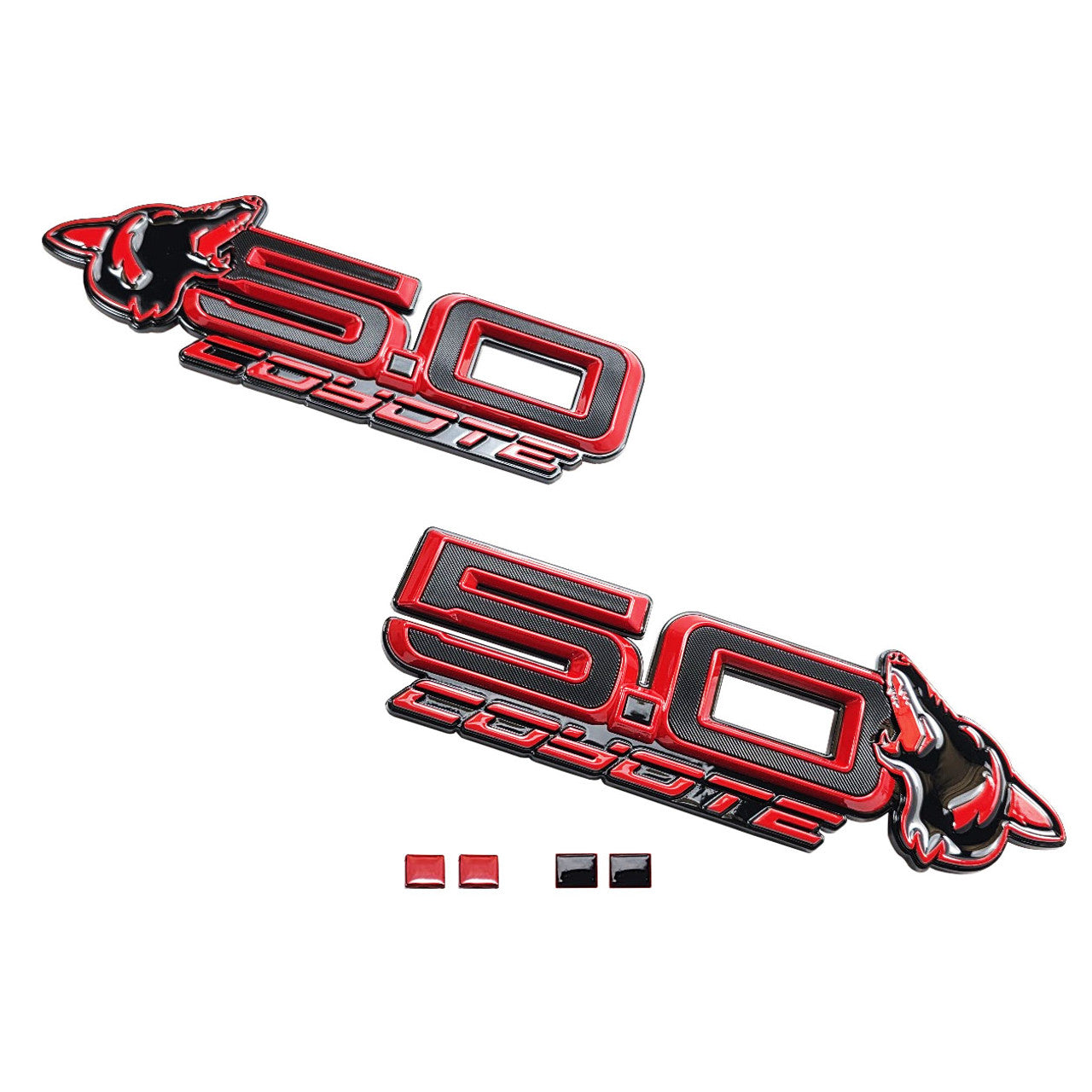 15-25 Ford Mustang UPR 85108-003 Howling Coyote 5.0 Fender Emblems (7.25" x 2.25" x .250") VA 2-296-717