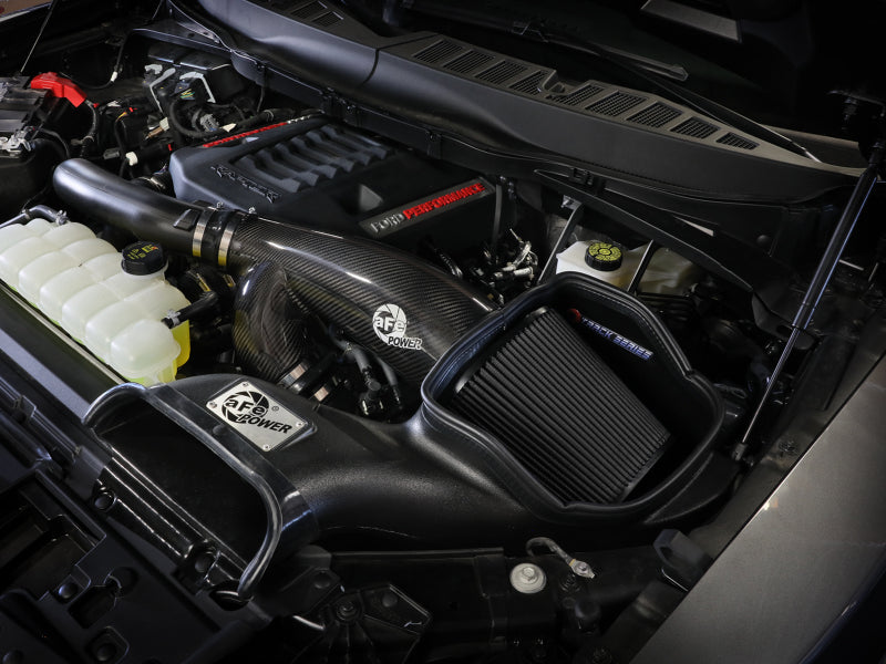 21-25 Ford Raptor / 22-25 Expedition / 21-25 F-150 / 22-25 Navigator V6 3.5L aFe 57-10031K Track Series Carbon Fiber Cold Air Intake System w/ Black Pro 5R Filter