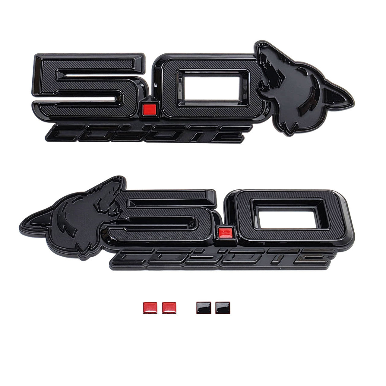 15-25 Ford Mustang UPR 85108-002 Howling Coyote 5.0 Fender Emblems (7.25" x 2.25" x .250") VA 2-296-717