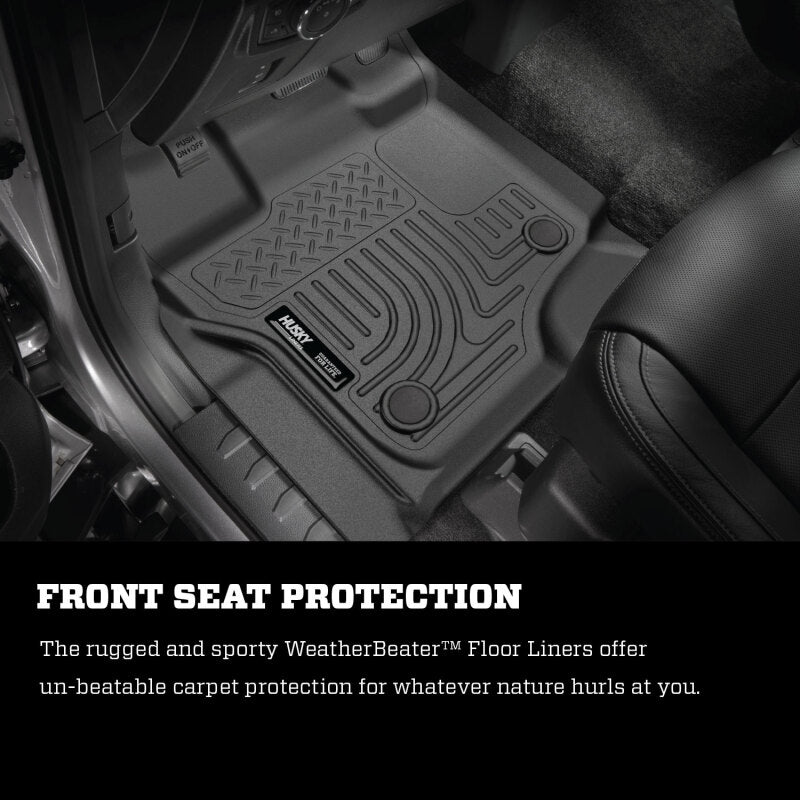 19-25 Ford Ranger CC/SuperCrew Husky Liners 94171 Weatherbeater Front & 2nd Seat Floor Liners - Black