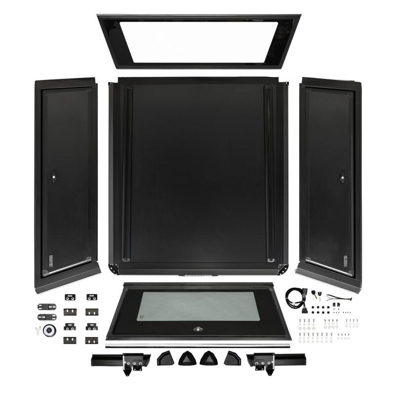 24-25 Ford Ranger Westin 16-11295 EXP Truck Cap with Solid Front Glass Matte Black