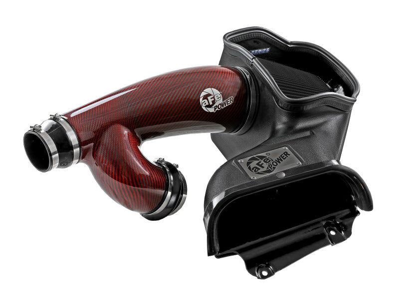 17-25 Ford F-150 / Raptor / 18-25 Navigator / 18-25 Expedition aFe 57-10031KR Track Series Red Kevlar Carbon Fiber C/A Intake System w/Black Pro 5R Filter