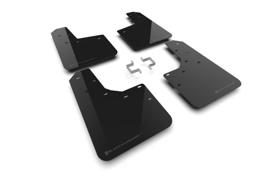 23-25 Ford Ranger Raptor Rally Armor MF123-UR-BLK-GRY Black UR Mud Flap Grey Logo