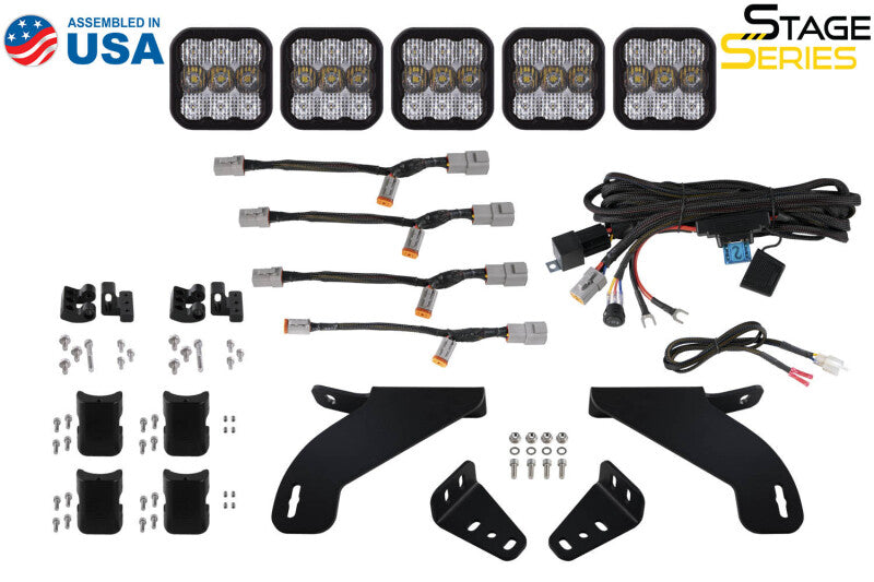 21-23 Ford F-150 Diode Dynamics DD7321 SS5 Grille CrossLink Lightbar Kit- Pro White Combo