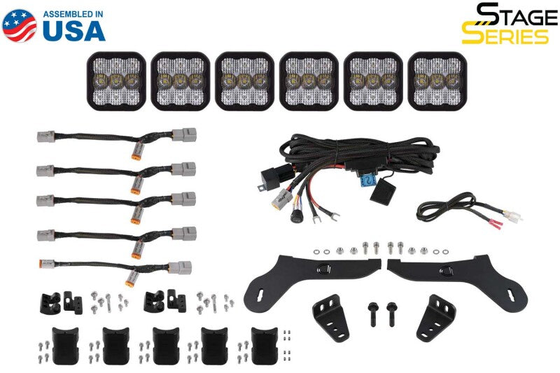 17-20 Ford Raptor Diode Dynamics DD7337 SS5 Grille CrossLink Lightbar Kit - Pro White Combo