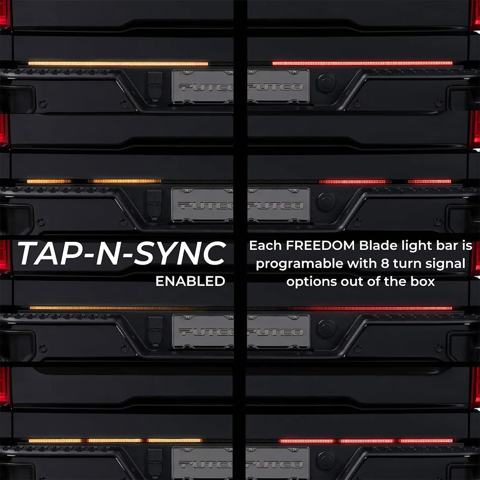 19-23 Ford Ranger Putco 760048-07 48In Direct Fit Blade Kit Tailgate Bars Equipped w Factory LED Taillamps