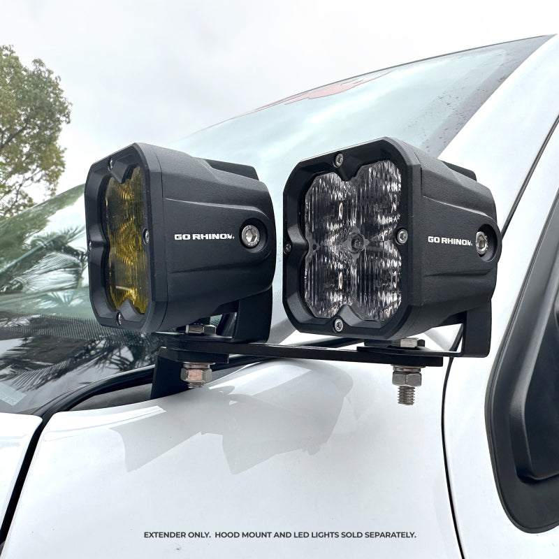 15-24 Ford F-150 / 19-24 Ranger / 21-23 Bronco Go Rhino 732400T Universal XE Hood Hinge Cube Light Mount