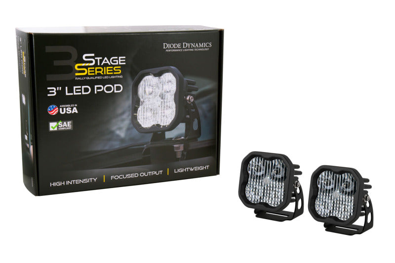 21-25 Ford Bronco Diode Dynamics DD7185 SS3 LED Ditch Light Kit - Sport Yellow Combo