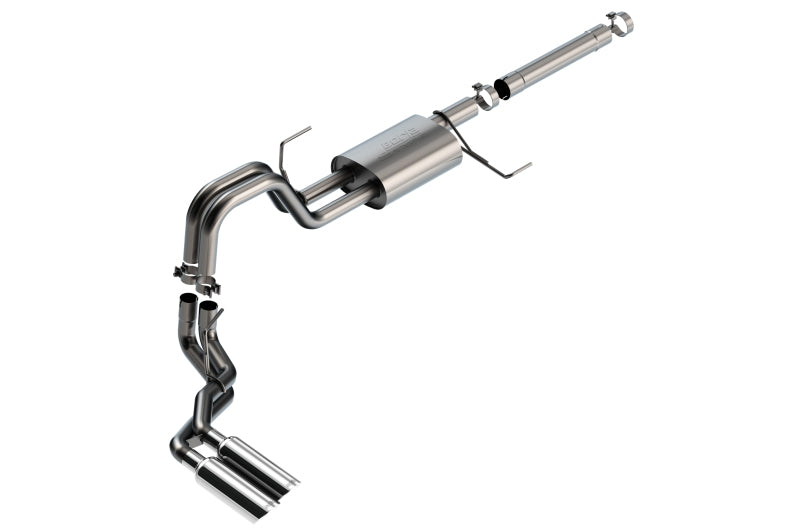 21-25 Ford F-150 Powerboost 3.5L V6 2WD & 4WD Borla 140904 4DR 3in, 2.25in S-TYPE Catback w/ Chrome Tips