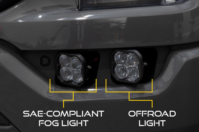 21-23 Ford F-150 Diode Dynamics DD7311 SS3 LED Fog Pocket Kit - Yellow Sport