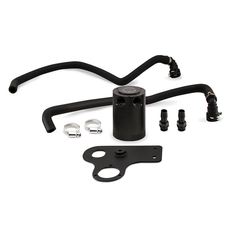 18-23 Ford Mustang GT V8 5.0L Mishimoto MMBCC-MUS8-18PBE Baffled Oil Catch Can - PCV Side