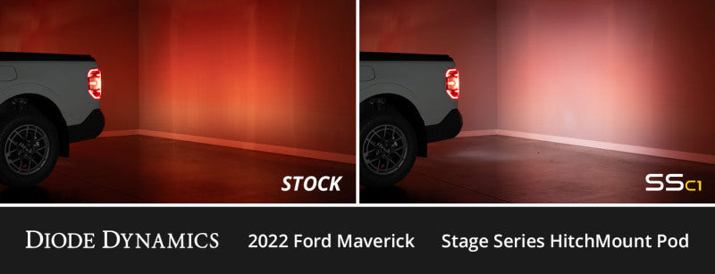 22-24 Ford Maverick Diode Dynamics DD7766 C1 Sport HitchMount LED Pod Reverse Kit