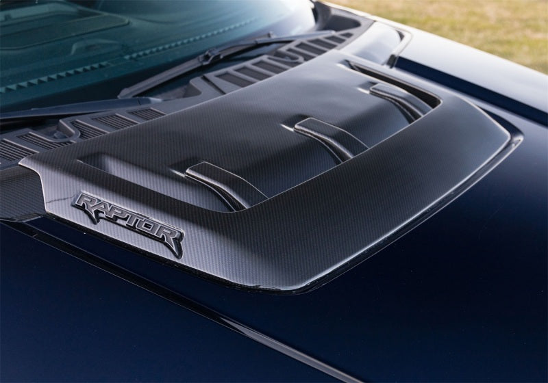 21-25 Ford Raptor Ford Racing M-16628-FG Carbon Fiber Hood Vent - Gloss